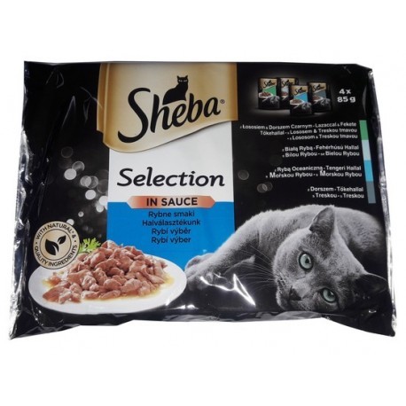 Sheba Selection Smaki rybne sos - saszetki 4x85g