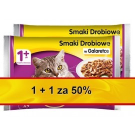 Whiskas Drobiowe Dania w galaretce 1+1 za 50% saszetki 8x100g