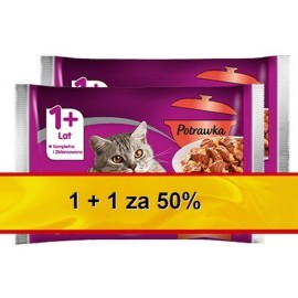 Whiskas Tradycyjna Potrawka w galaretce 1+1 za 50% saszetki 8x100g