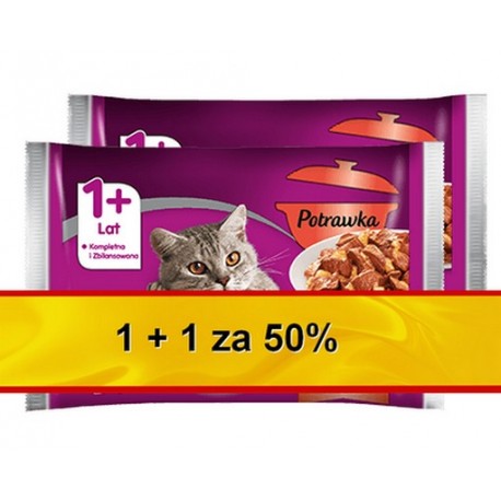 Whiskas Tradycyjna Potrawka w galaretce 1+1 za 50% saszetki 8x100g
