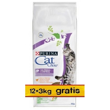 Purina Cat Chow Special Care Hairball Control 15kg (12+3kg gratis)