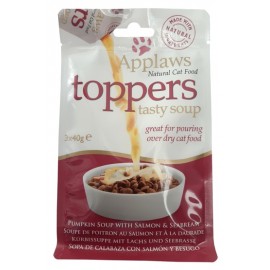 Applaws Cat Topper Zupa dynia, łosoś, dorada 3x40g