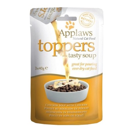 Applaws Cat Topper Rosół z kurczakiem 3x40g
