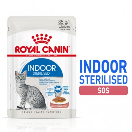 Royal Canin Indoor Sterilised Jelly karma mokra dla kotów dorosłych sterylizowanych, przebywających w domu saszetka 85g