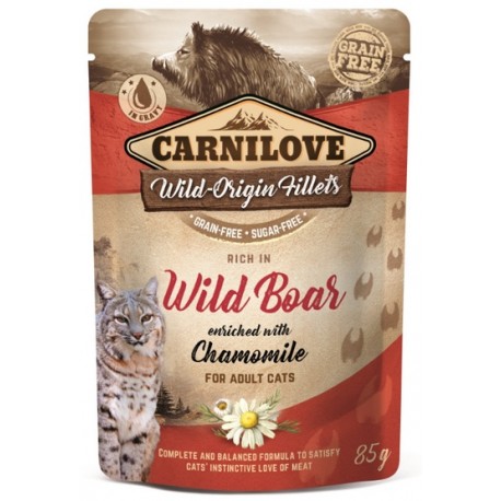 Carnilove Cat Wild Boar & Chamomile - dzik i rumianek saszetka 85g