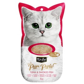 Kit Cat PurrPuree Tuna & Smoked Fish 4x15g
