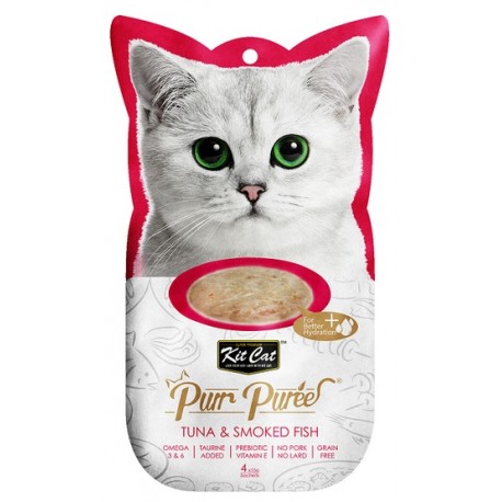 Kit Cat PurrPuree Tuna & Smoked Fish 4x15g