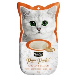 Kit Cat PurrPuree Chicken & Salmon 4x15g