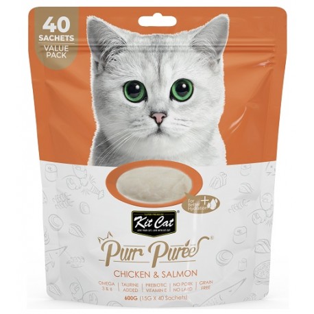 Kit Cat PurrPuree Chicken & Salmon 40x15g