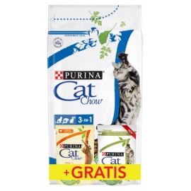 Purina Cat Chow 3in1 z indykiem 1,5kg + saszetki 2x85g gratis