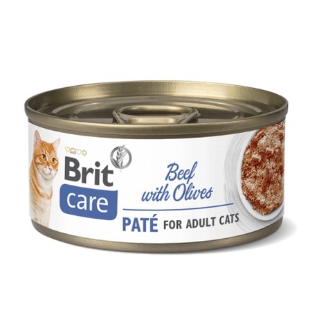 Brit Care Cat Beef Pate & Olives puszka 70g