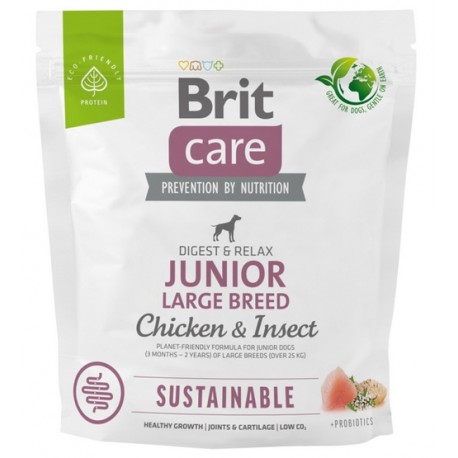 Brit Care Sustainable Junior Large Breed Chicken & Insect 1kg