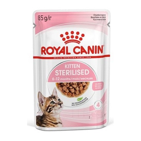 Royal Canin Kitten Sterilised karma mokra w sosie dla kociąt od 6 do 12 miesiąca życia, sterylizowanych saszetka 85g